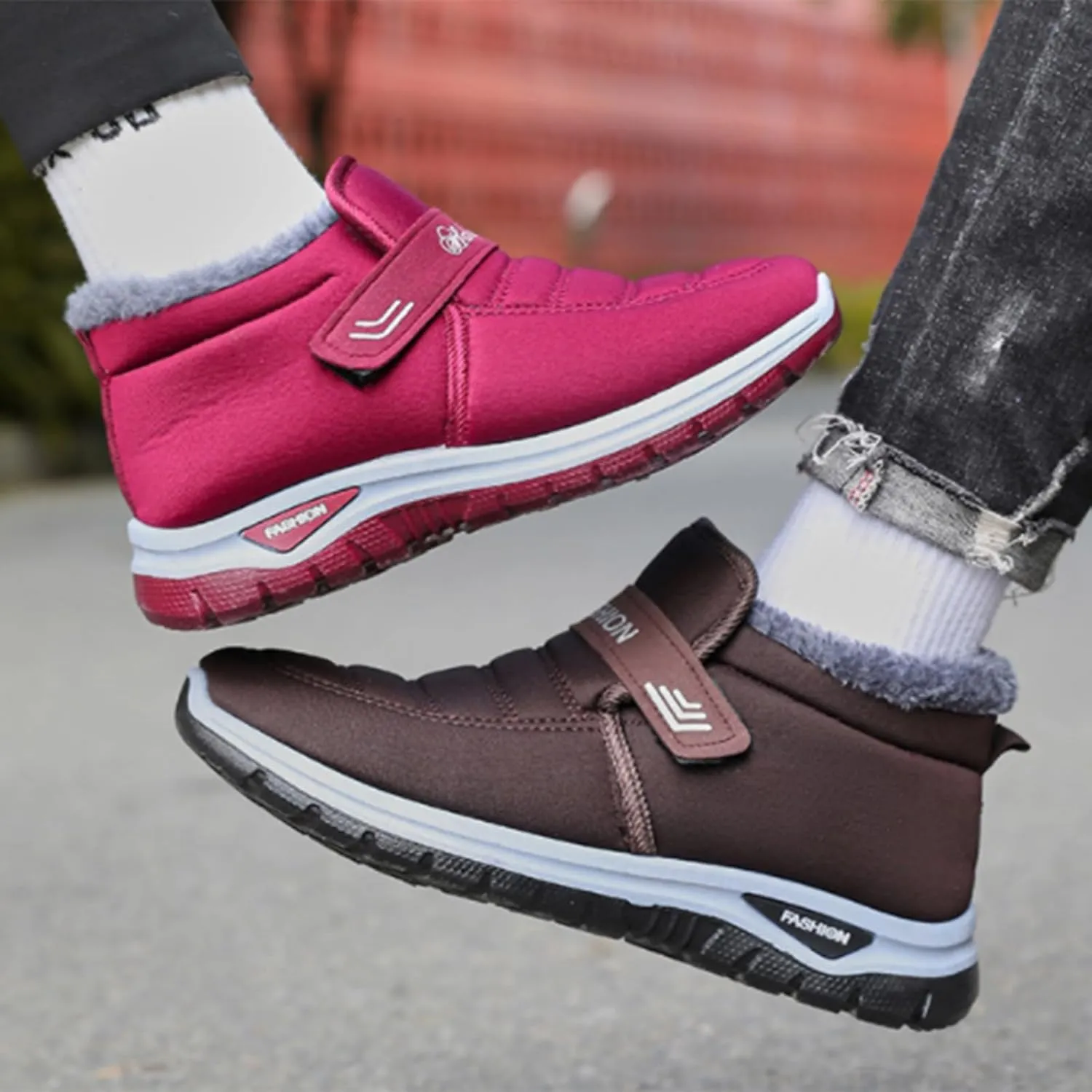 Winter Boots for Women Faux Fur Snow Boots Warm Lined Short Anti-Slip Outdoor Indoor Flat Furry Fluffy Shoes