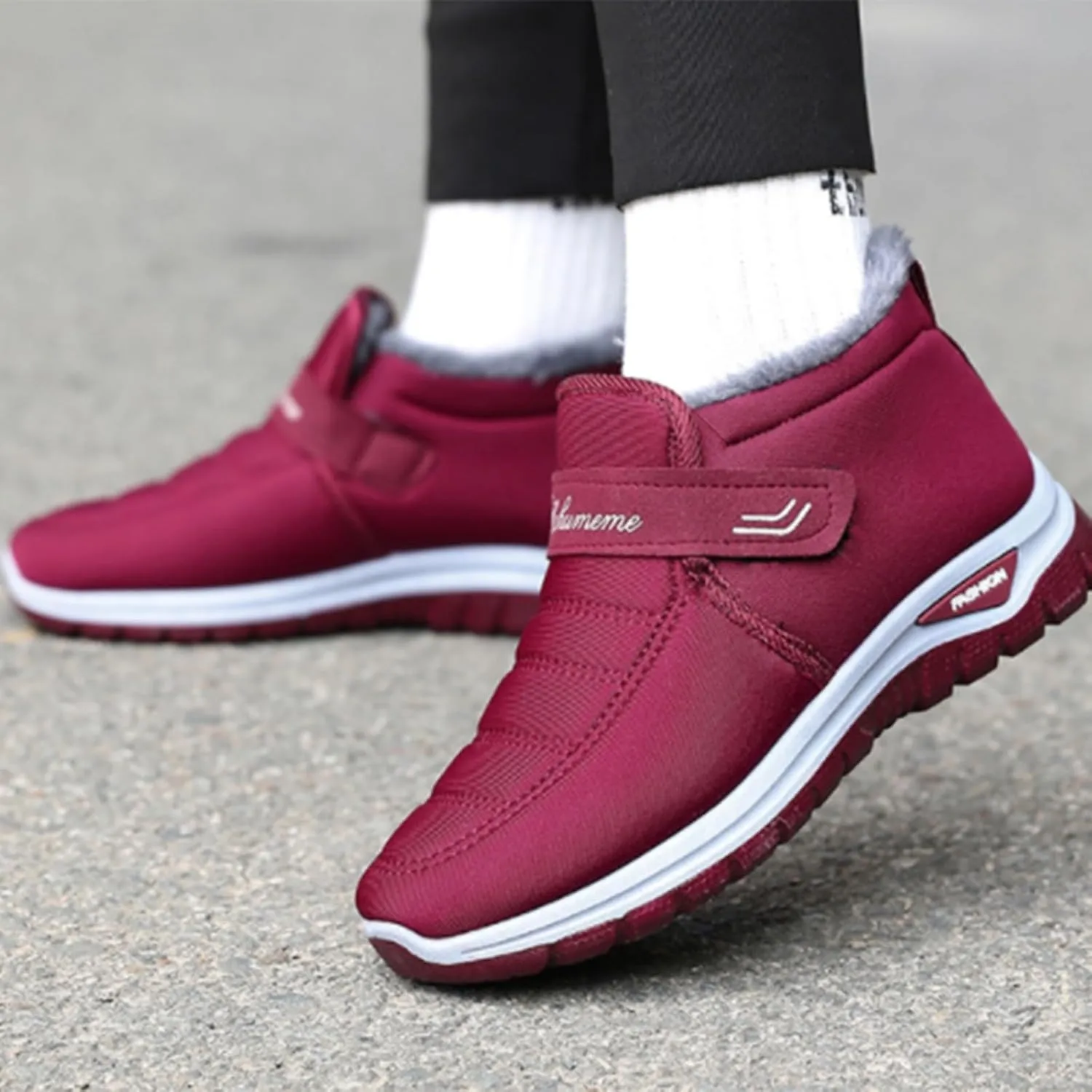 Winter Boots for Women Faux Fur Snow Boots Warm Lined Short Anti-Slip Outdoor Indoor Flat Furry Fluffy Shoes