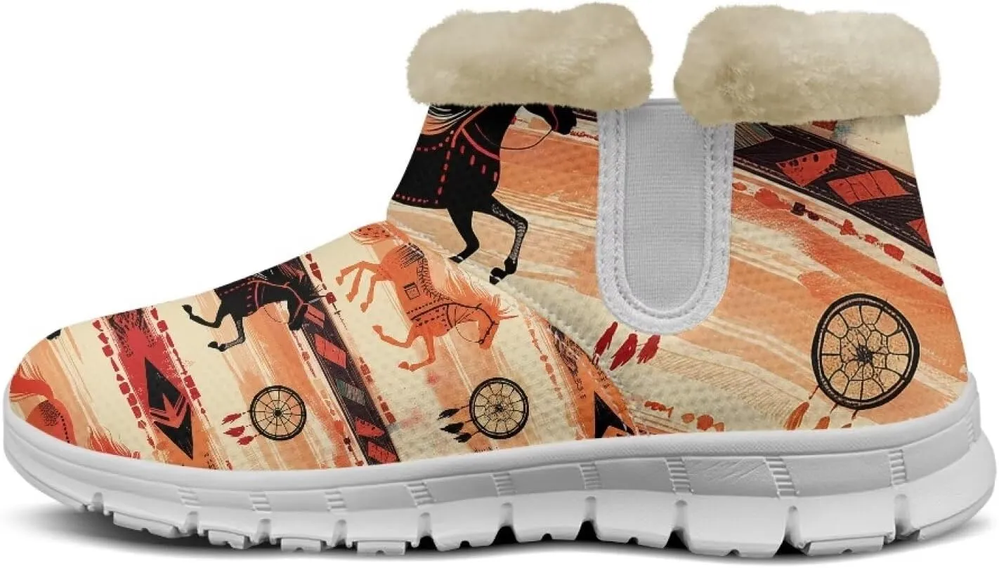 Winter Boots For Women Non Slip Ankle Boots Fully Warm Fur Lined Lightweight Memory Foam Outdoor Indoor Snow Boots