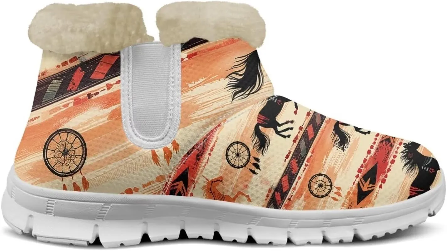 Winter Boots For Women Non Slip Ankle Boots Fully Warm Fur Lined Lightweight Memory Foam Outdoor Indoor Snow Boots