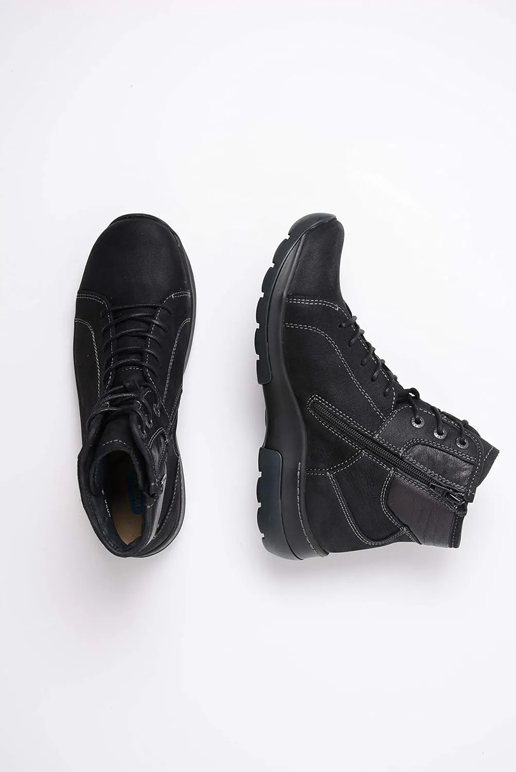 Wolky US-Ambient WP Womens Hiking Comfort Ankle Boots - Waterproof Anti-Slip Flexible Rubber Outsole - Easily Adjustable - Made from Genuine Leather in USA