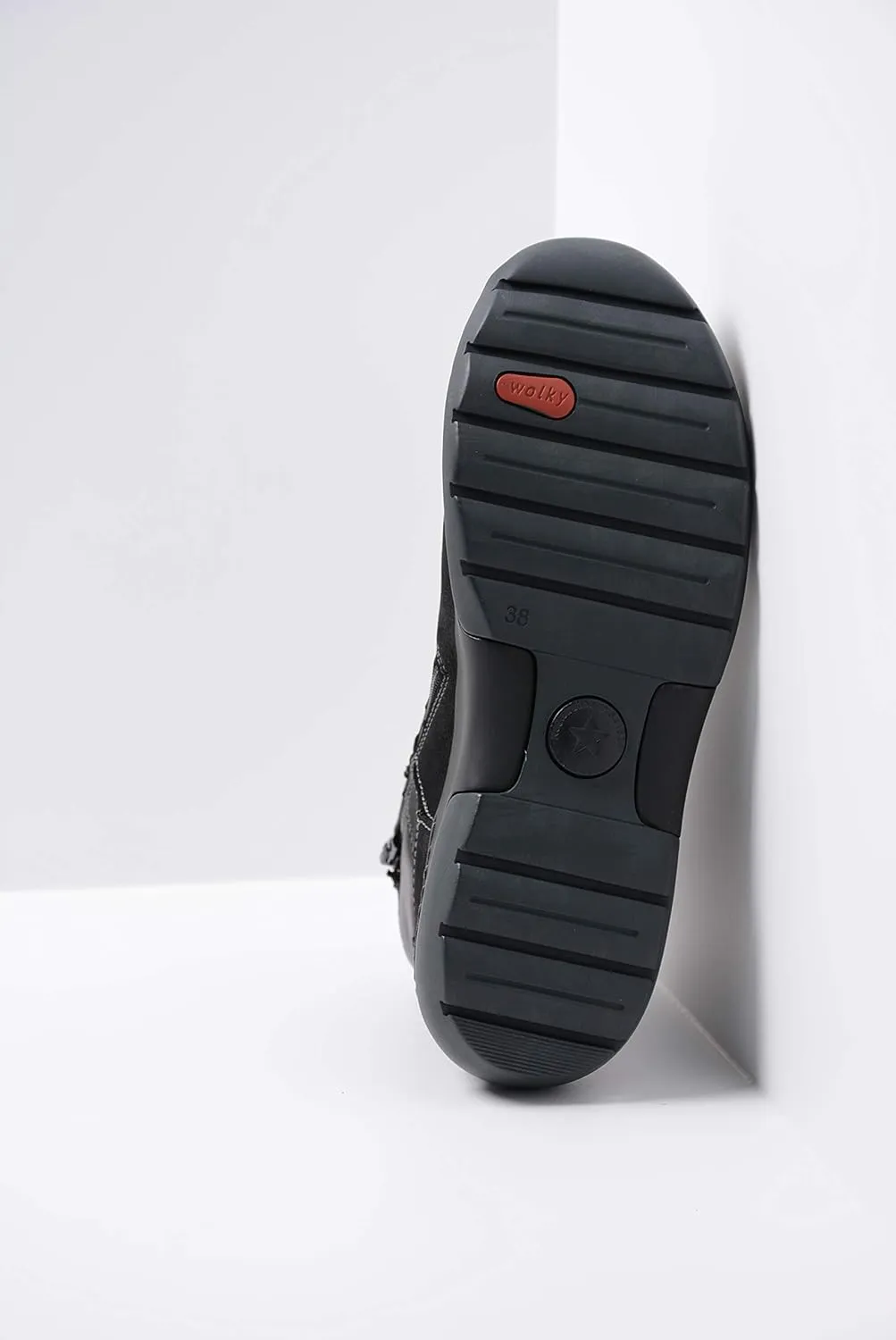 Wolky US-Ambient WP Womens Hiking Comfort Ankle Boots - Waterproof Anti-Slip Flexible Rubber Outsole - Easily Adjustable - Made from Genuine Leather in USA
