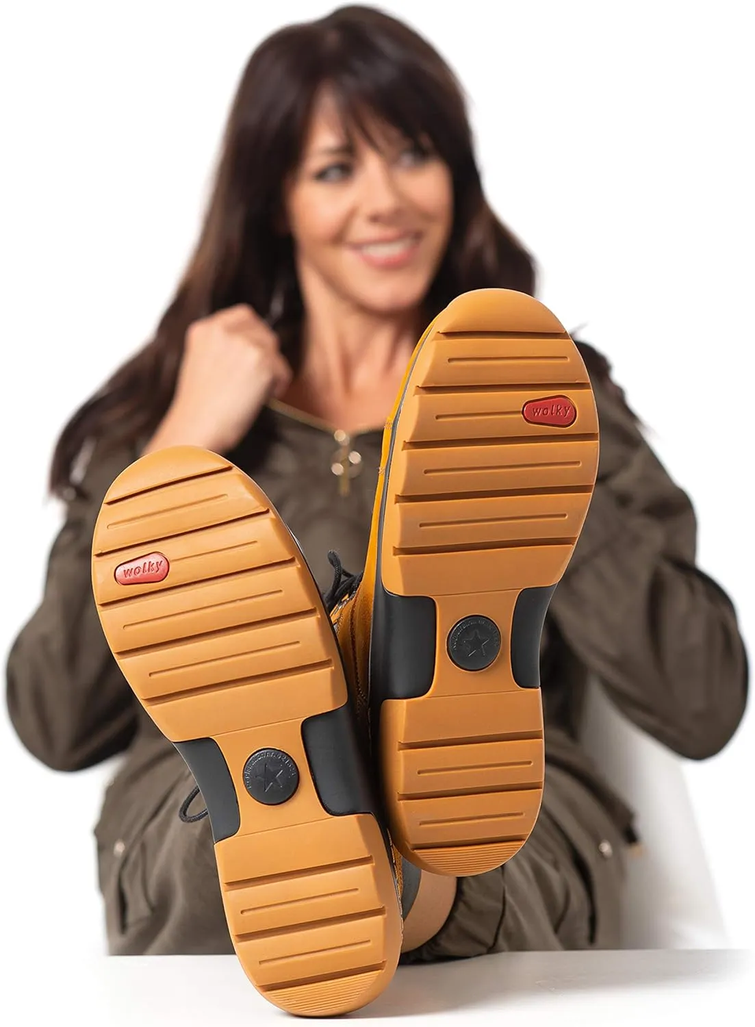 Wolky US-Ambient WP Womens Hiking Comfort Ankle Boots - Waterproof Anti-Slip Flexible Rubber Outsole - Easily Adjustable - Made from Genuine Leather in USA