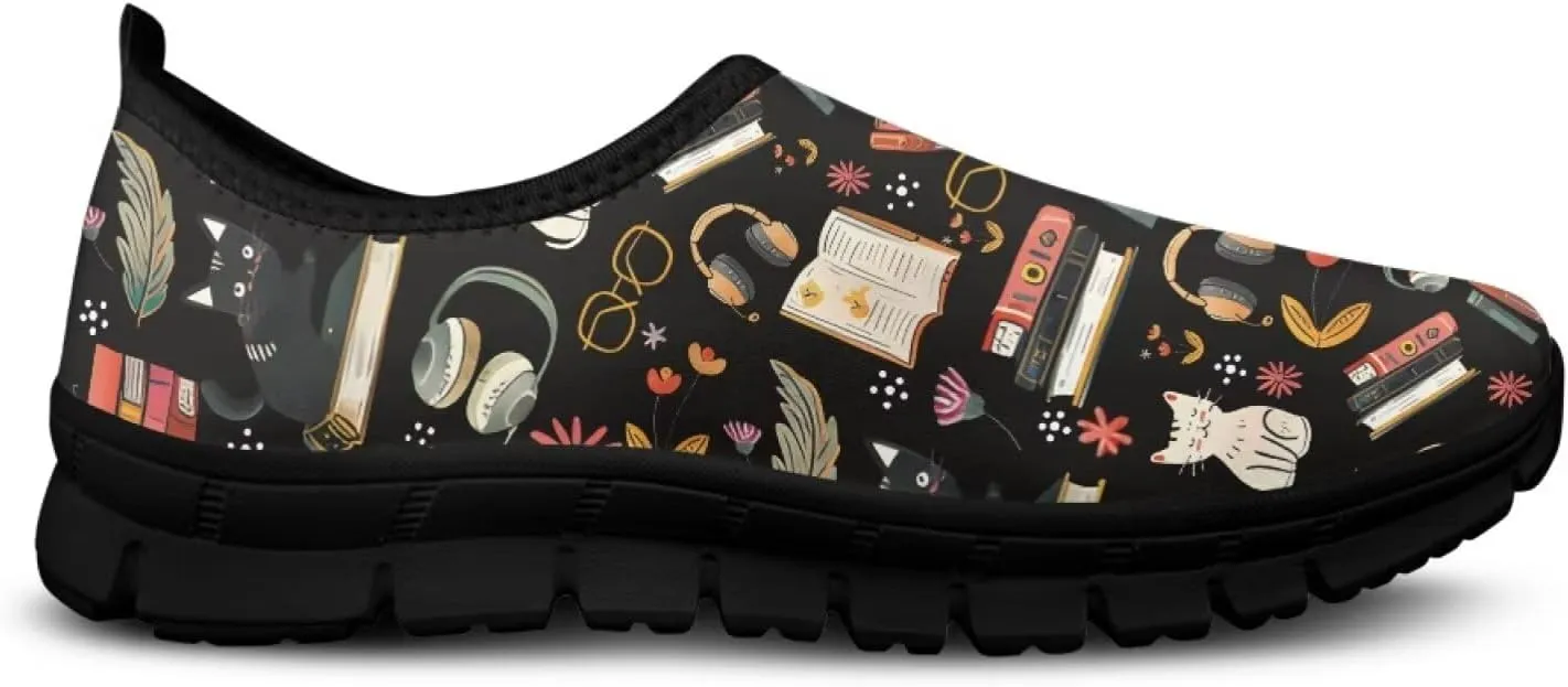 Women Walking Sneakers Casual Fashion Slip On Low Top Shoes Breathable Comfortable Tennis Work Footwear