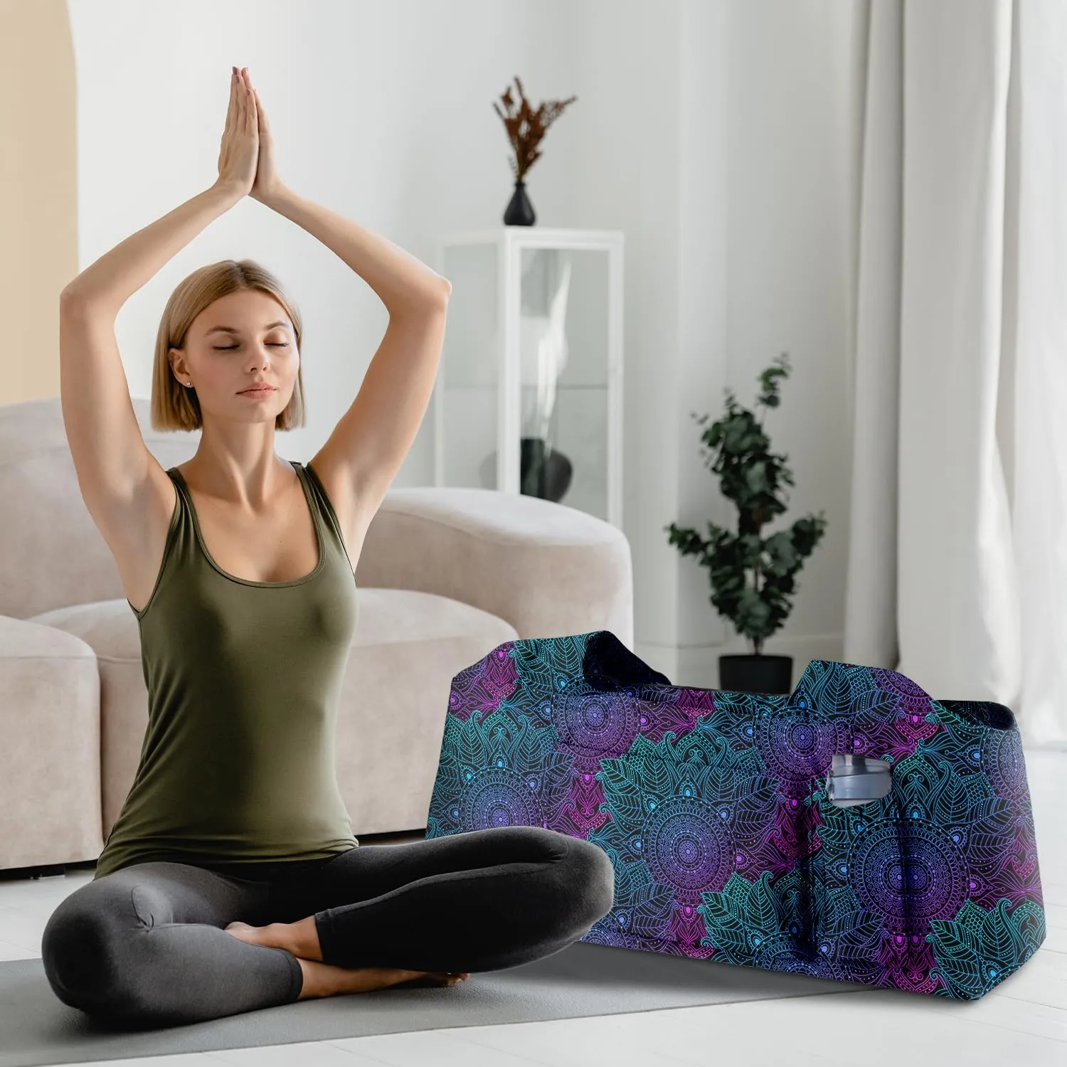 Women Yoga Mat Bag – Versatile Yoga Bag with Mat Straps & Storage Pockets, Holds Yoga & Pilates Mats, Lightweight & Durable