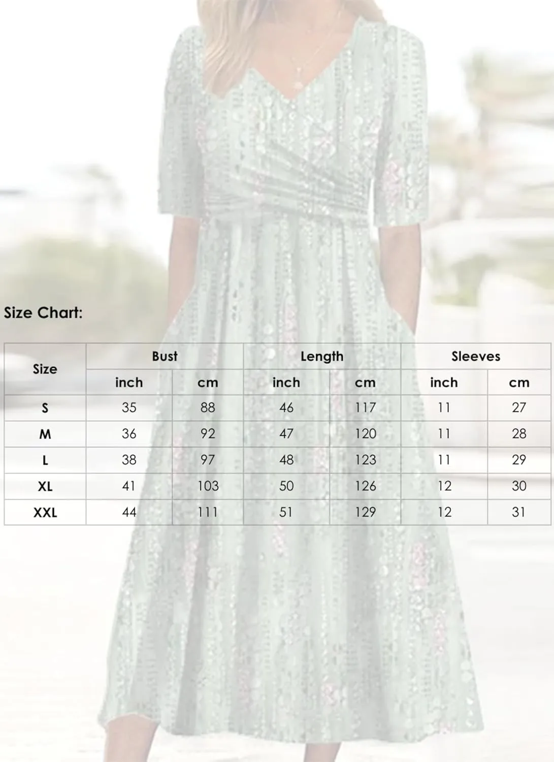 Womens 2025 Fashion Outfits Plant Print Side Pocket Midi Dress Stylish V Neck Midi Dress
