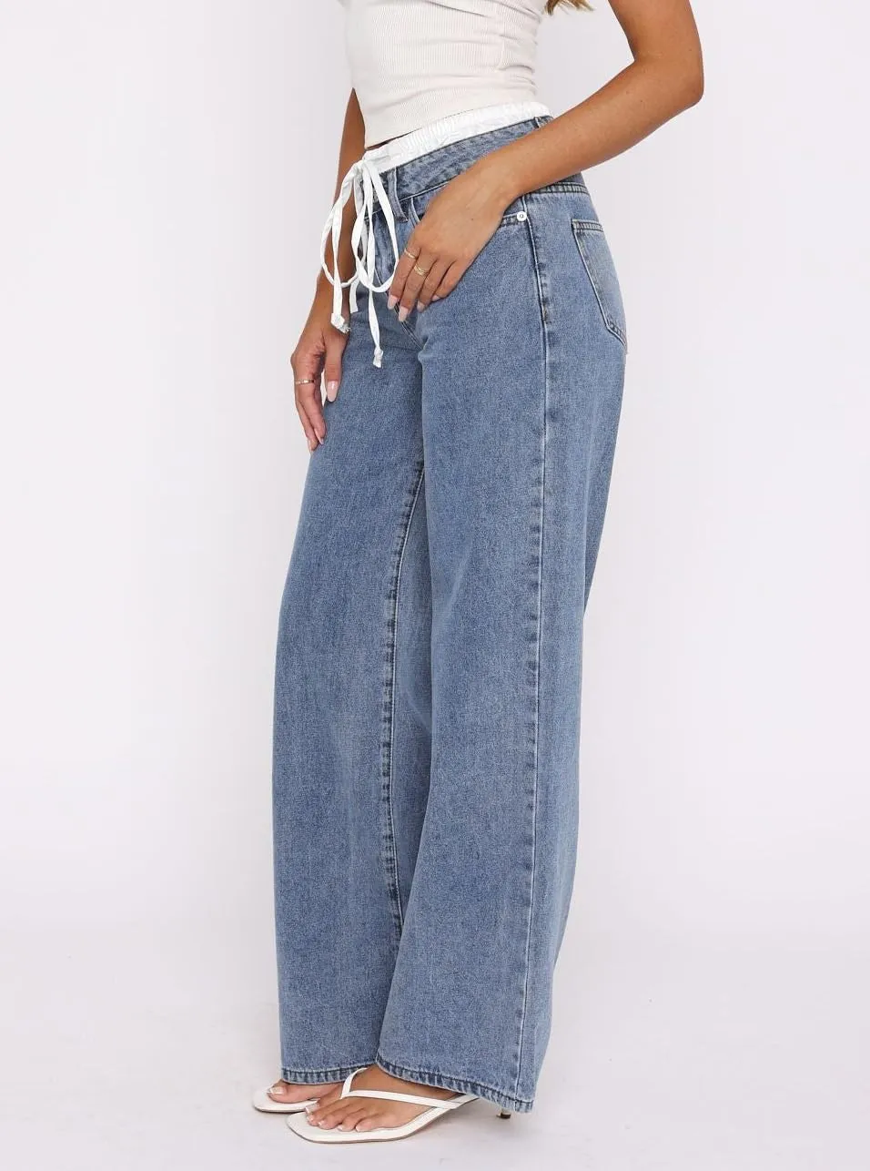 Women's Black Low Rise Baggy Jeans