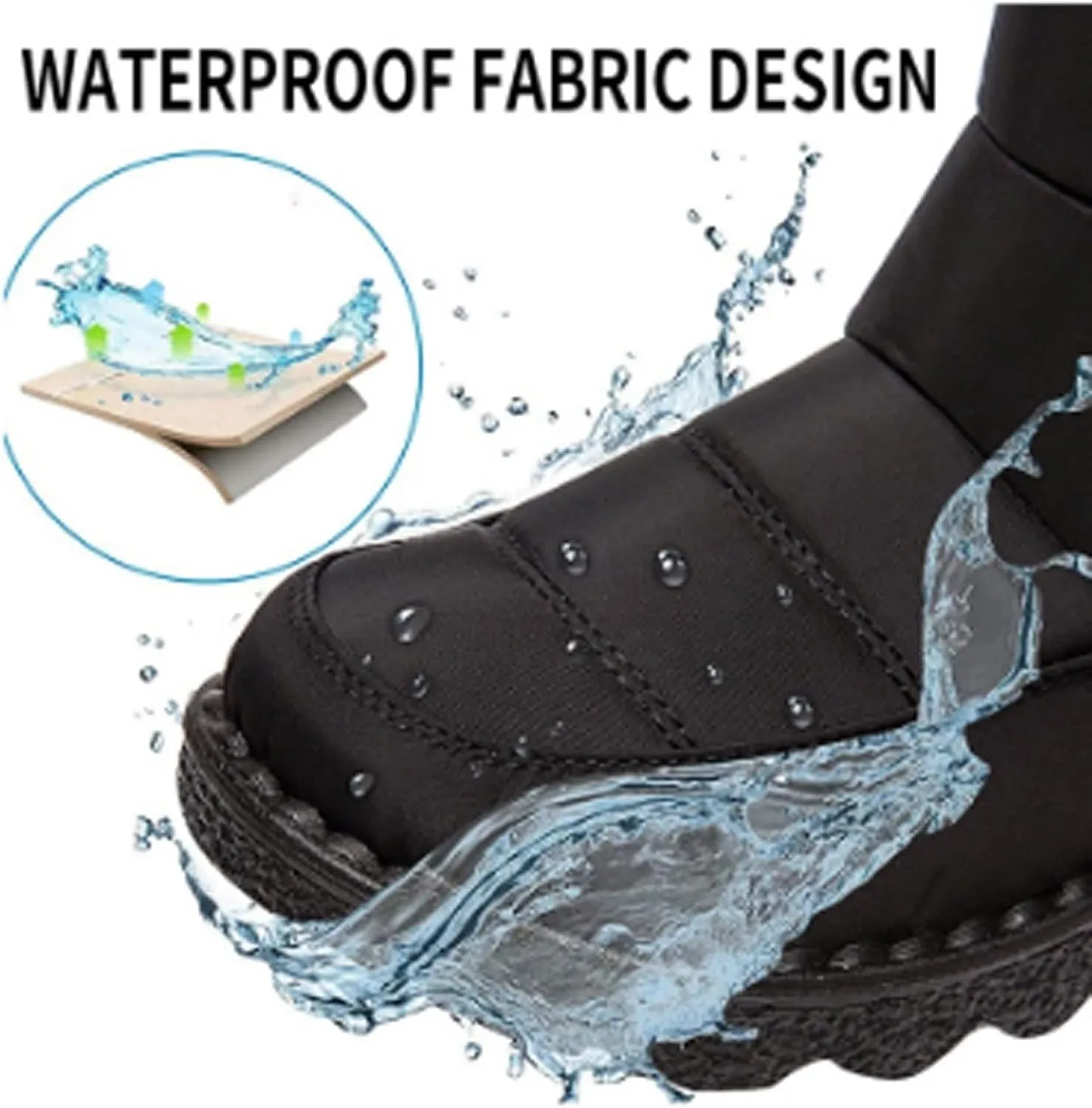Womens Boots Winter Boots Women Shoes Fur Plush Warm Snow Boots Women's Casual Shoes Comfort Boots Female Waterproof Ladies Shoes Plus Size