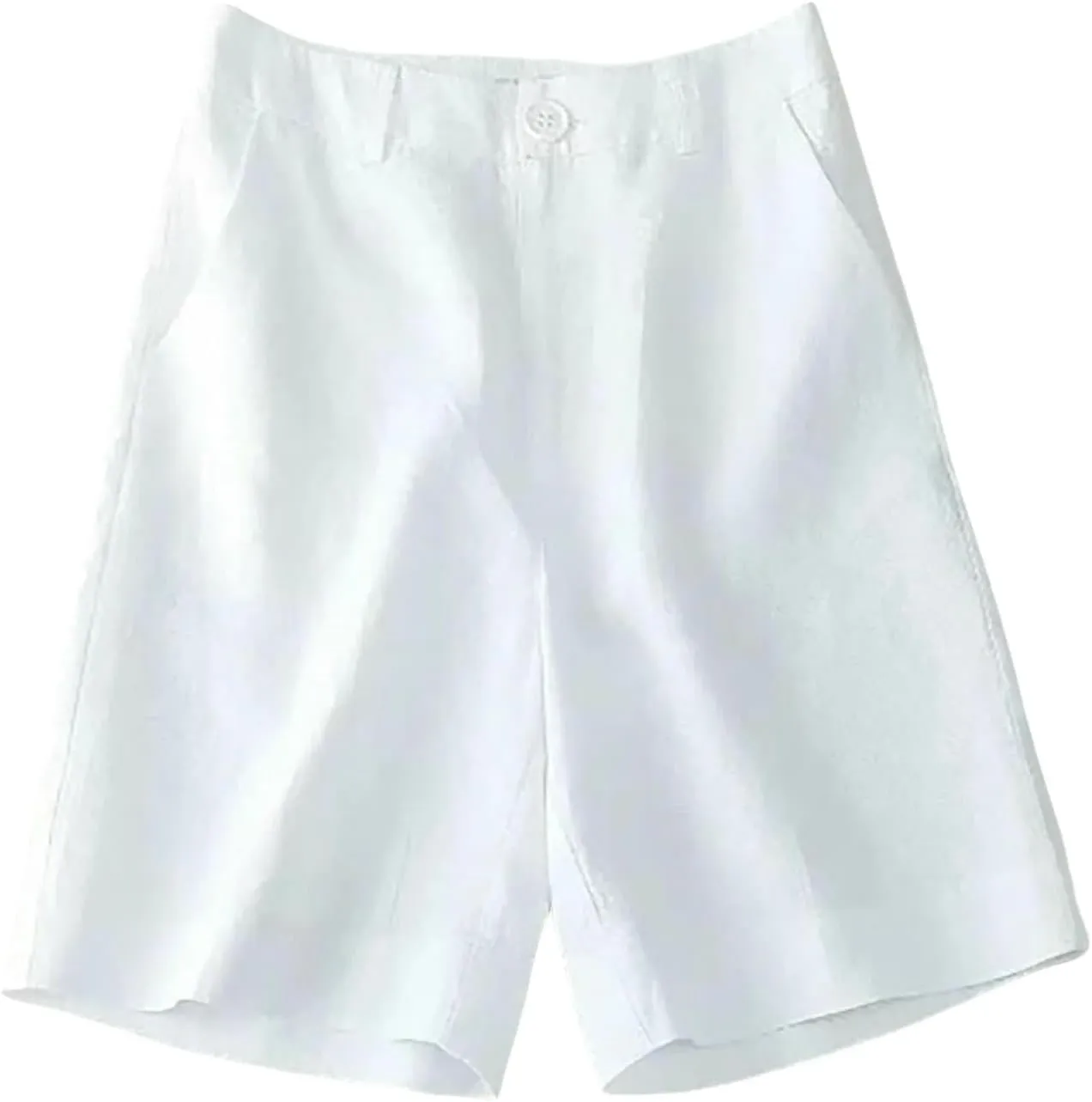Womens Casual Elastic Breathable Loose Half Length Pants Womens Shorts with Pocket Sports Fashion