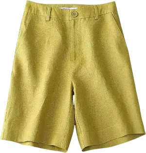 Womens Casual Elastic Breathable Loose Half Length Pants Womens Shorts with Pocket Sports Fashion