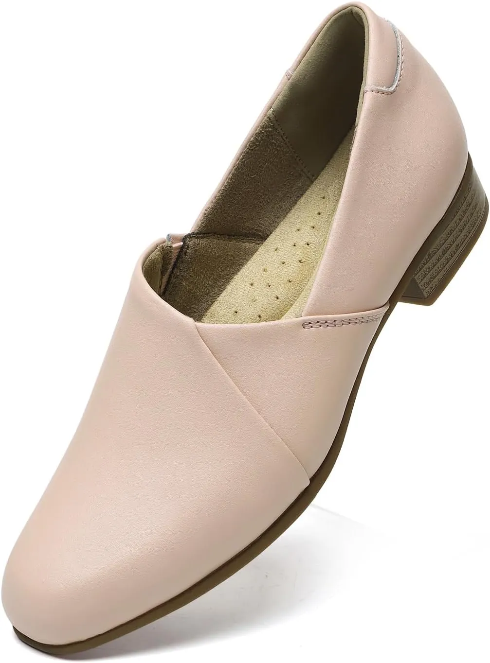 Women's Classic Comfort Dress Shoes Casual Leather Loafers Flats Cute Versatile Slip-Ons Everyday Work Shoes