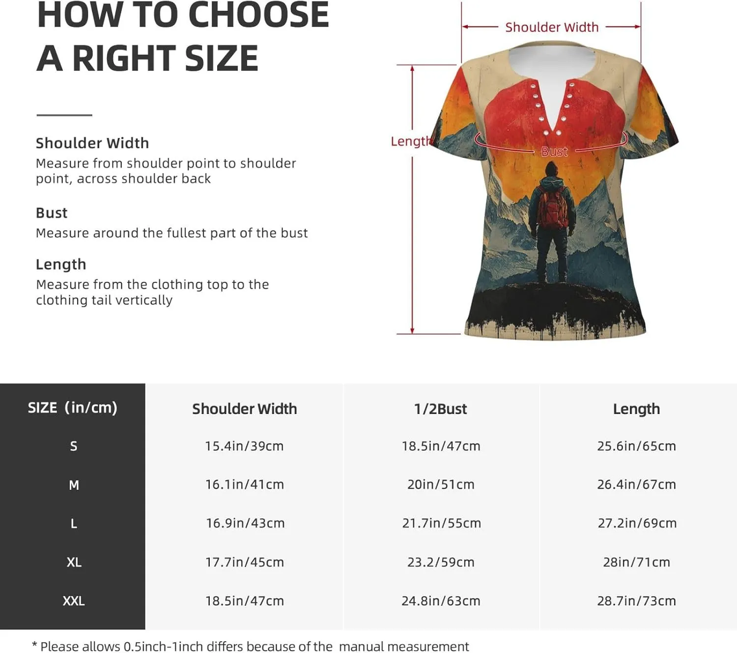 Womens Deep V Neck T Shirts Summer Casual Short Sleeve Tops, Adventure Awaits Mountains