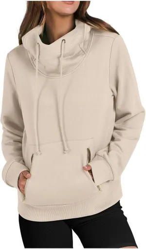 Women's Oversized Hoodies,2024 Casual Crew Neck Long Sleeve Fleece Sweatshirts,Pullover Sweaters Tunic Cute Winter