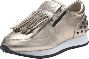 Women's Platform Sneakers Classic Vintage Tassels Round Toe Loafers Casual Slip On Walking Dressy Shoes