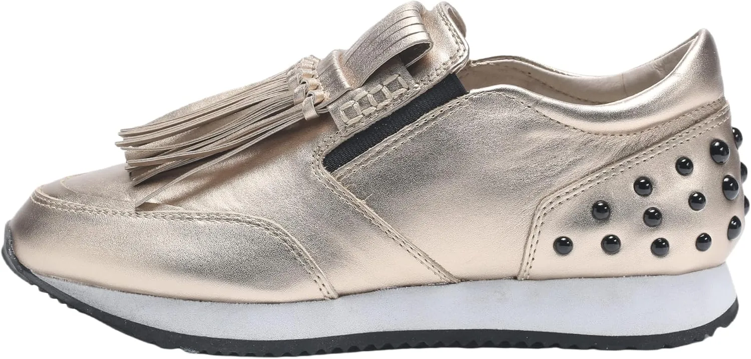 Women's Platform Sneakers Classic Vintage Tassels Round Toe Loafers Casual Slip On Walking Dressy Shoes
