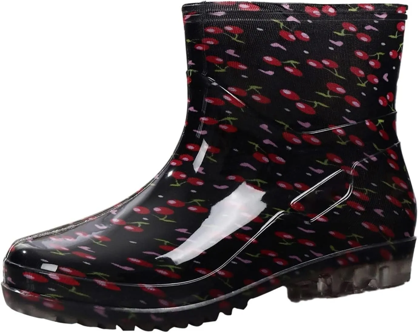 Women's Rain Boots Waterproof Mid Calf Rubber Garden Water Boots Fashion Cute Outdoor Work Mud Boots