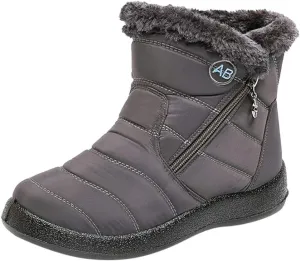 Womens Warm Boots Fur Lined Winter Snow Boots Waterproof Ankle Boots Outdoor Booties Comfortable Shoes for Women