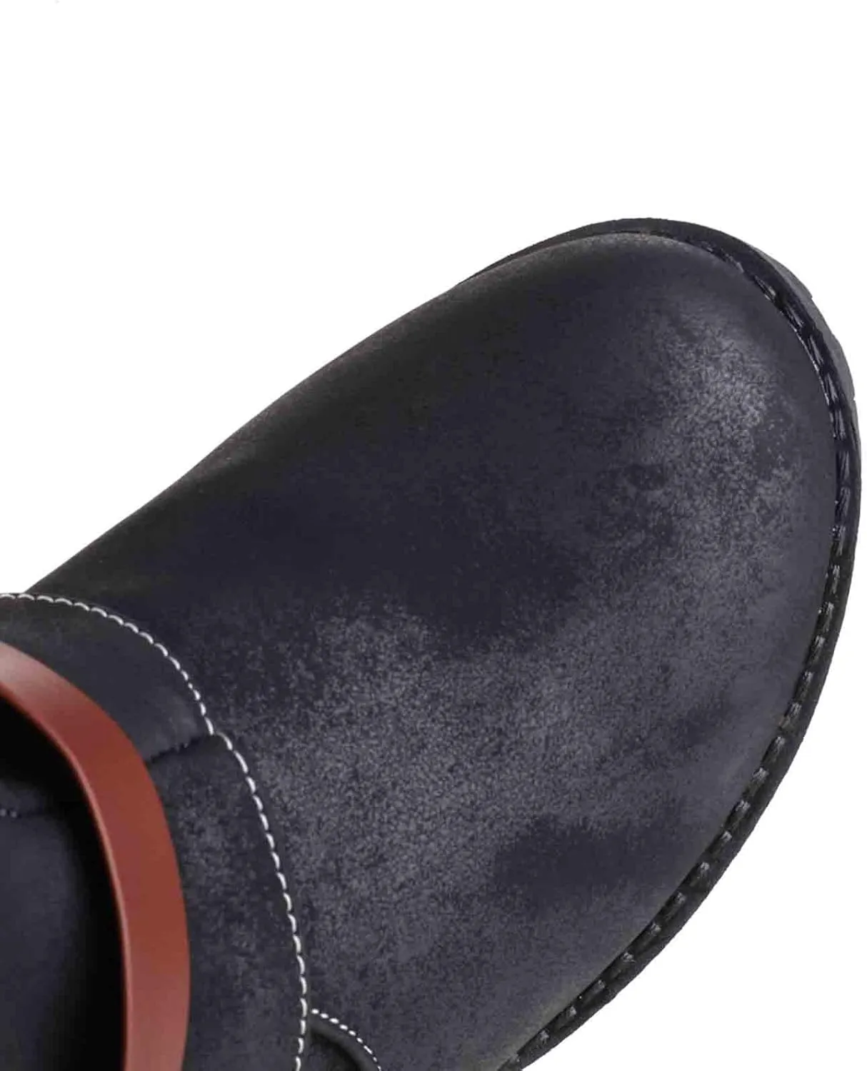 Women's Winter Side Zipper Color Blocking Knitting Wool Low Heel Medium Boots Snip Toe Boots