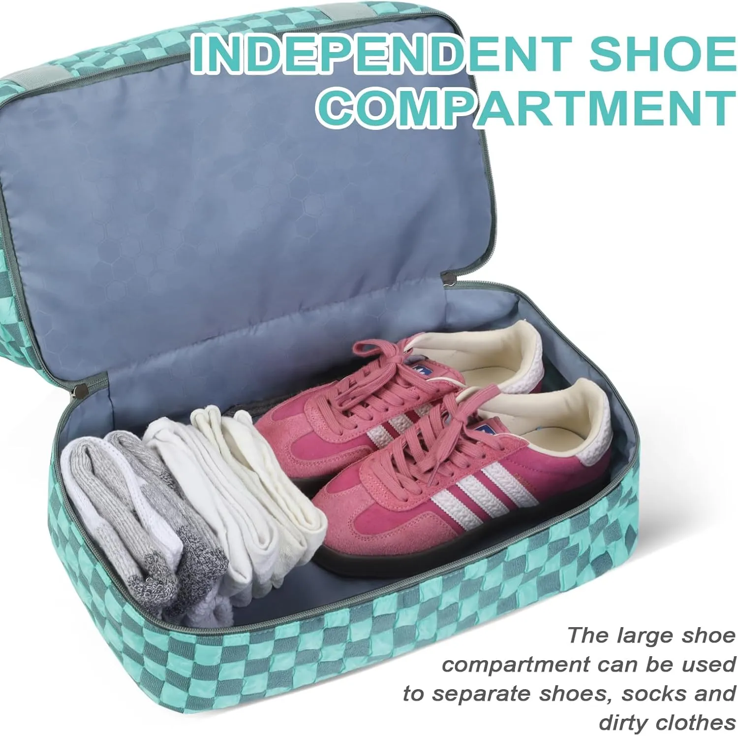 WOOMADA Weekender Bag for Women, Travel Duffel Bags with Shoe Compartment & Wet Pocket, Personal Item Bag for Airlines