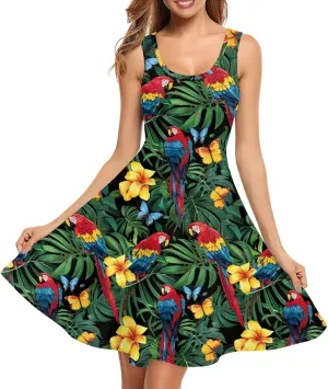 XS-4XL Dresses for Women Sleeveless Party Cocktail Swing Tank Sundress with Pocket…