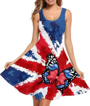XS-4XL Dresses for Women Sleeveless Party Cocktail Swing Tank Sundress with Pocket…
