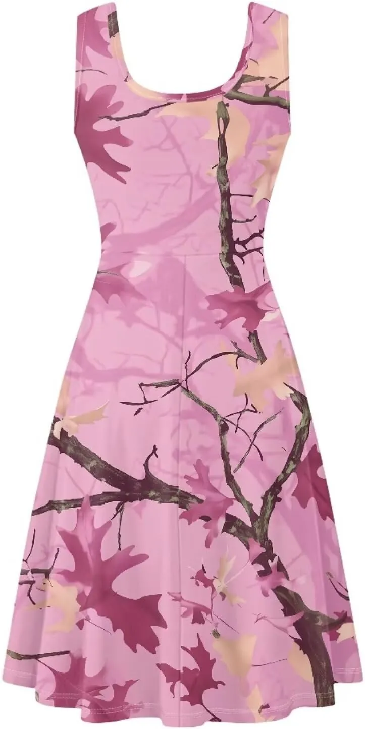 XS-4XL Dresses for Women Sleeveless Party Cocktail Swing Tank Sundress with Pocket…
