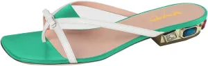 XYD Women Cute Bowknot Thong Flats Sandals Slip On Open Toe Flip Flop Mules Rhinestones Low Heeled Shoes