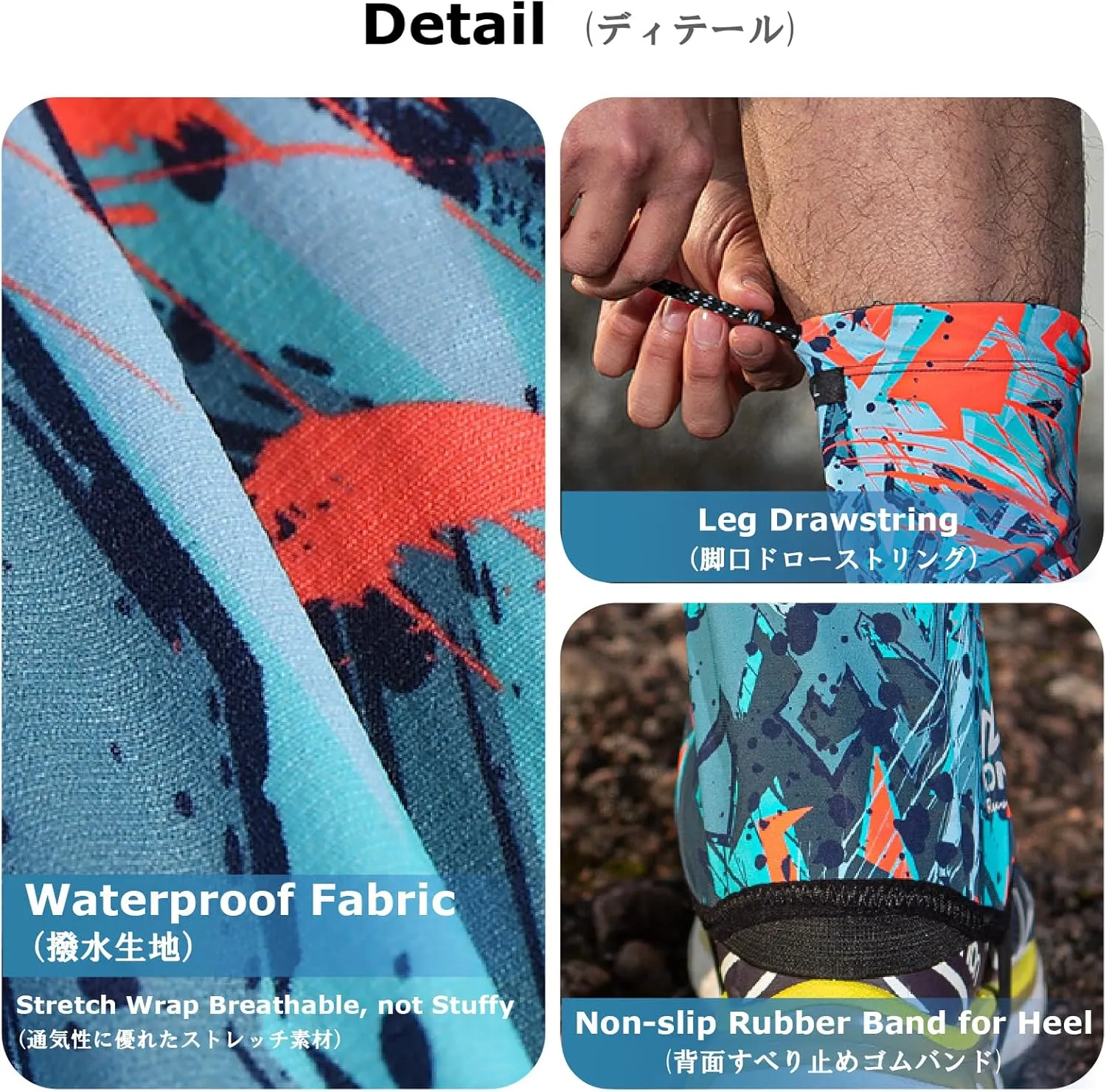 YAPJEB Gaiters Low for Hiking, Lightweight Waterproof Ankle Gaiters Rain Snow Boot Gators for Hiking, Hunting, Climbing, Woodcutting