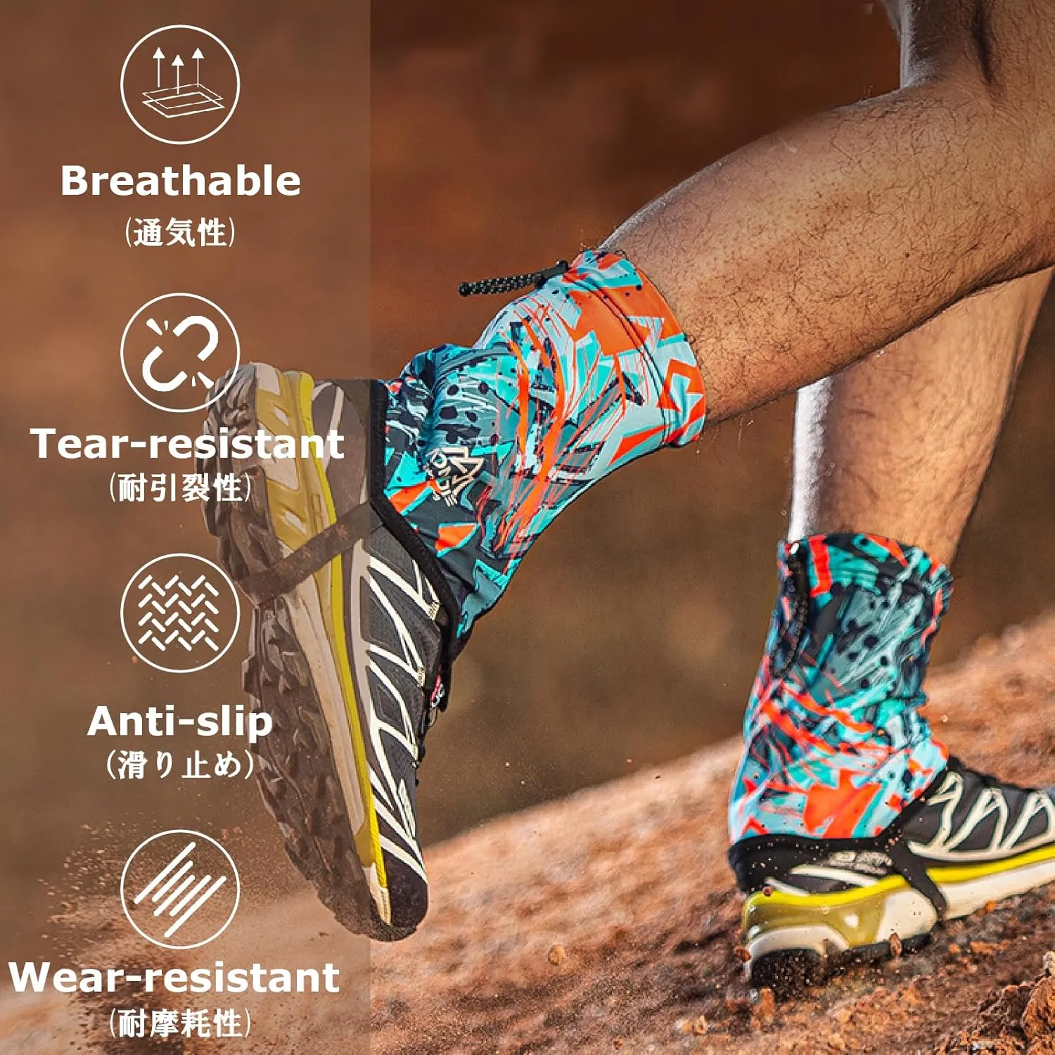 YAPJEB Gaiters Low for Hiking, Lightweight Waterproof Ankle Gaiters Rain Snow Boot Gators for Hiking, Hunting, Climbing, Woodcutting