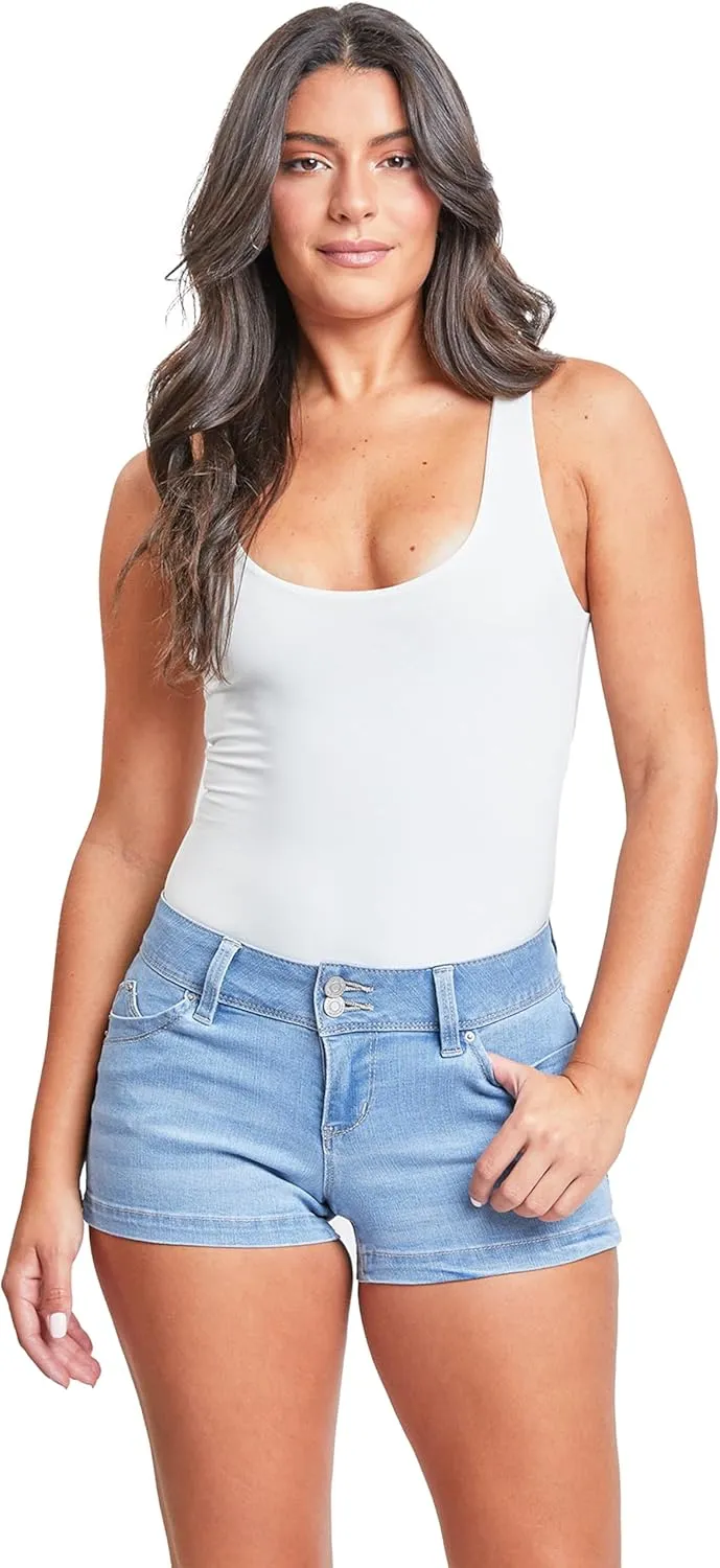 YMI Jeans Women's Wannabettabutt Low Rise Denim Shorts