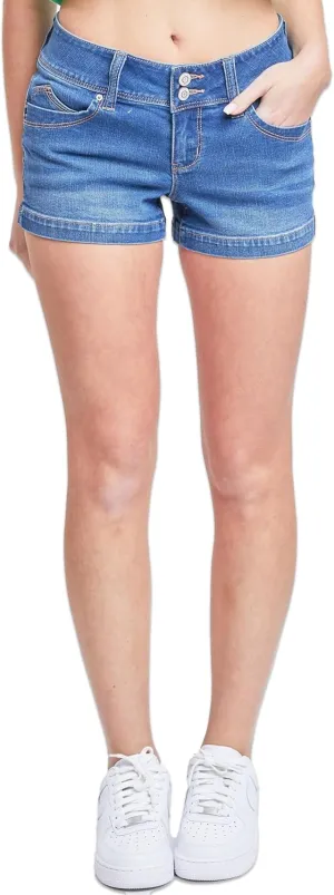 YMI Jeans Women's Wannabettabutt Low Rise Denim Shorts