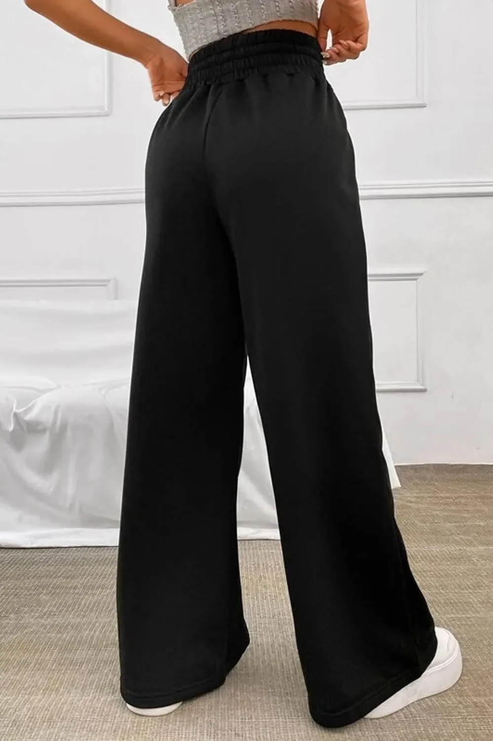 YOCUR Womens High Waisted Drawstring Sweatpants Wide Leg Casual Loose Joggers Yoga Athletic Pants