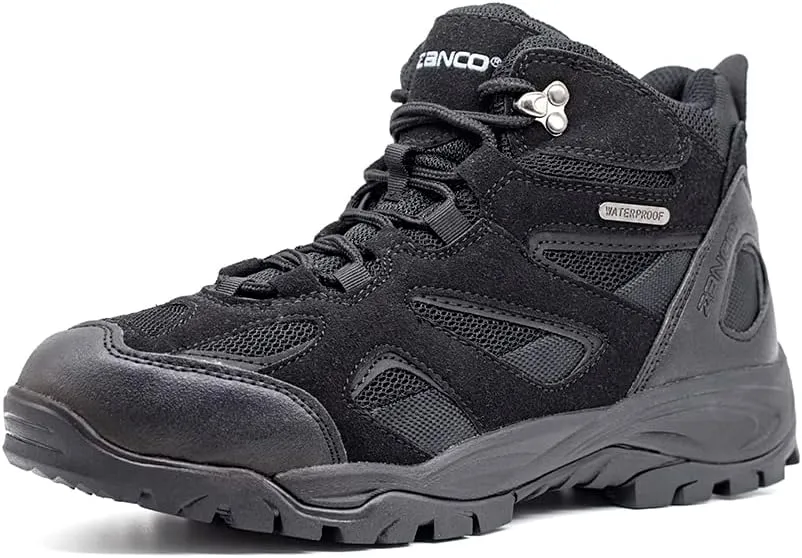 ZANCO MEN'S WATERPROOF MID-TOP HIKING BOOTS FOR OUTDOOR TREKKING CAMPING BACKPACKING