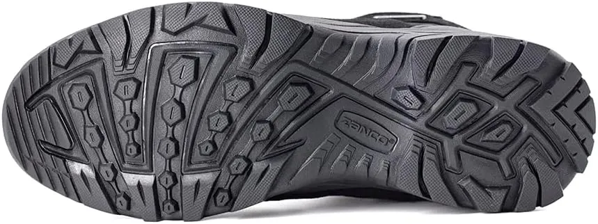ZANCO MEN'S WATERPROOF MID-TOP HIKING BOOTS FOR OUTDOOR TREKKING CAMPING BACKPACKING