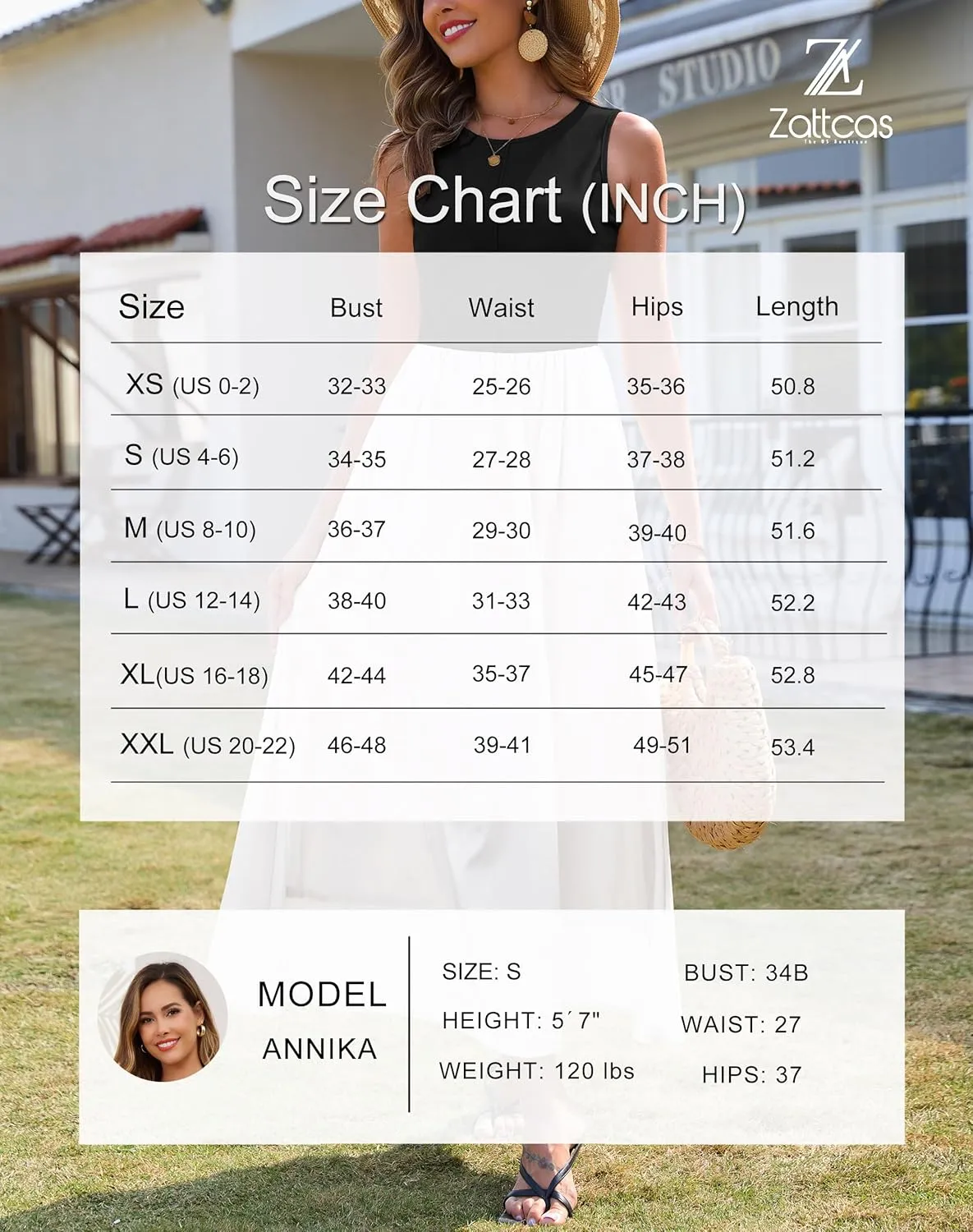 Zattcas Women's Summer Casual Sleeveless Patchwork Knit Crew Neck Tank Top Flowy Long Maxi Dresses with Pockets