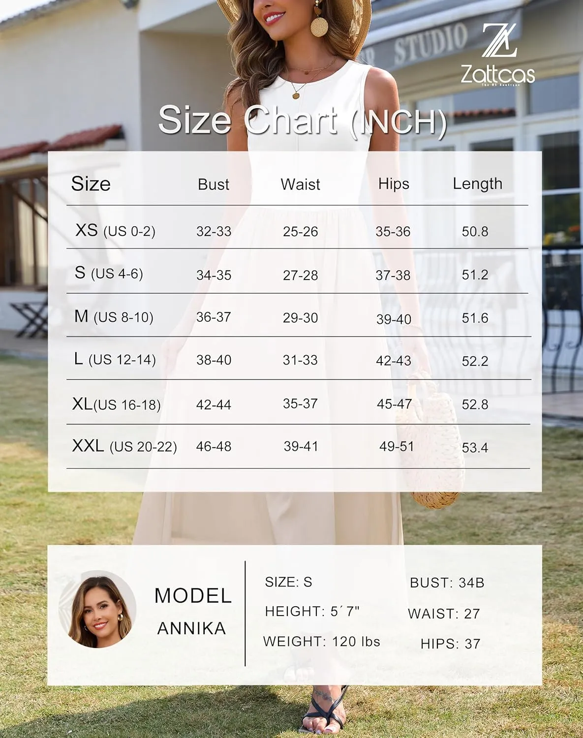 Zattcas Women's Summer Casual Sleeveless Patchwork Knit Crew Neck Tank Top Flowy Long Maxi Dresses with Pockets