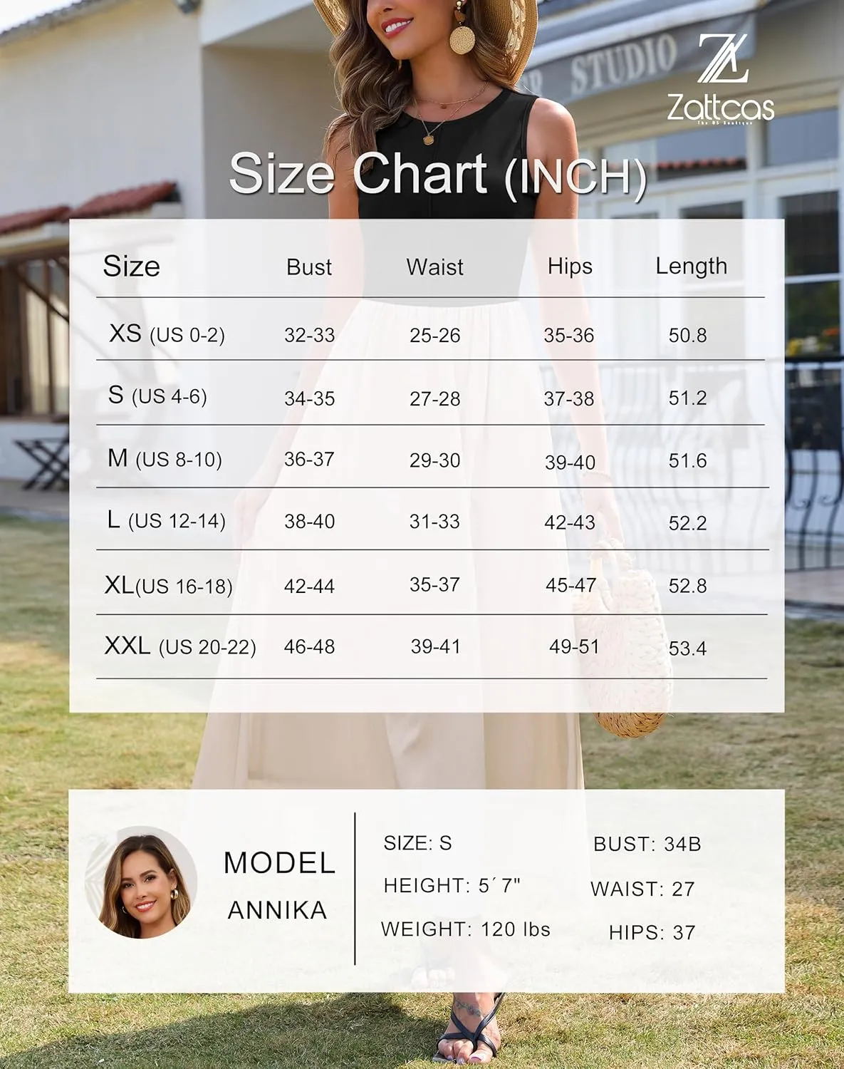 Zattcas Women's Summer Casual Sleeveless Patchwork Knit Crew Neck Tank Top Flowy Long Maxi Dresses with Pockets