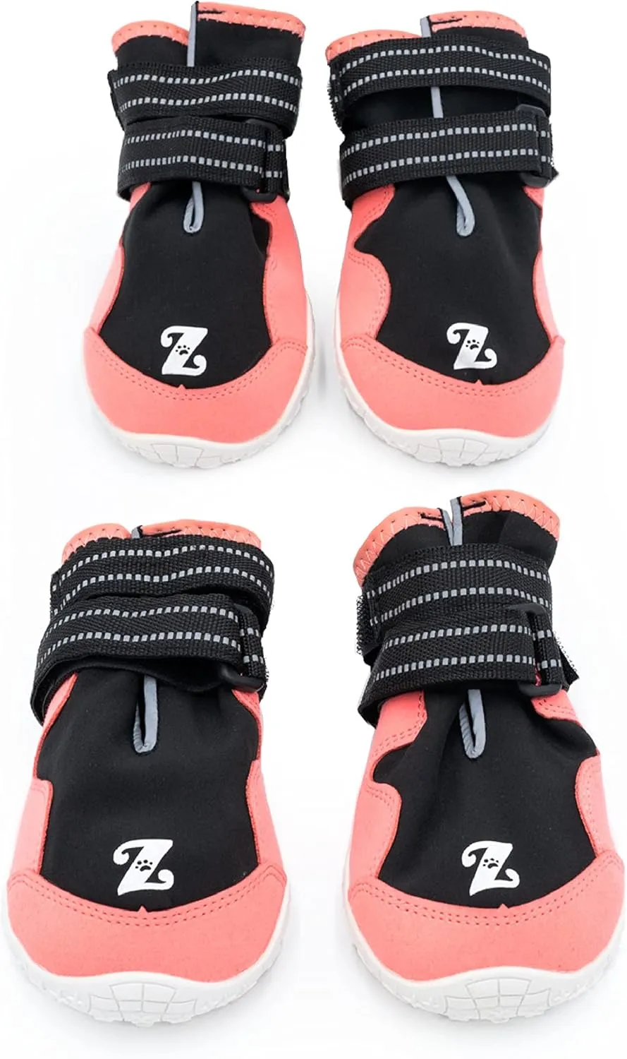 ZippyPaws Adventure Boots - Dog Shoes for Paw Protection from Hot and Cold, Dog Booties for Winter & Summer, Dog Shoes for Large & Small Dogs - Pink, S - Size 4